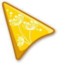 White Dandelions on Yellow Background
