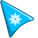 White Snowflake on Blue Background