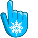White Snowflake on Blue Background