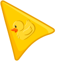 Yellow Bath Duck on Yellow Background