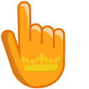 Yellow Crown on Orange Background