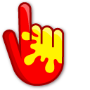 Yellow Stain on Red