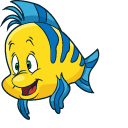 The Little Mermaid Ariel and Flounder