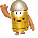 Fall Guys Character in Bullet Kin Costume