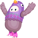 Fall Guys Character in Pigeon Costume