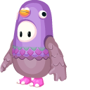 Fall Guys Character in Pigeon Costume