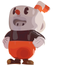 Fall Guys Cuphead Costume