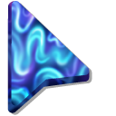 Blue Swirling Fluid Flows
