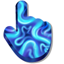 Blue Swirling Fluid Flows