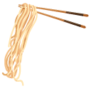 Asian Takeout Noodle Box and Chopsticks