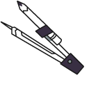 Fundamental Paper Education Miss Circle and her Compass Arm