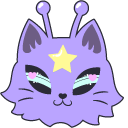 Purple Alien Cat
