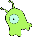Futurama Hermes Conrad and Brain Slug