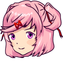 Doki Doki Literature Club Natsuki and Cupcake