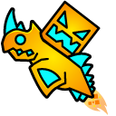 Geometry Dash Cube 12 and Ship 16