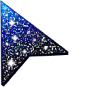 Black Blue Glitter