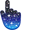 Black Blue Glitter