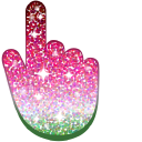 Burgundy Cherry Green Glitter
