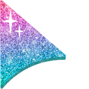 Purple and Teal Glitter