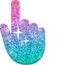 Purple and Teal Glitter