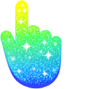 Yellow-Green-Blue Glitter