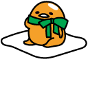 Gudetama and Green Bow