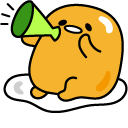 Gudetama and Green Megaphone