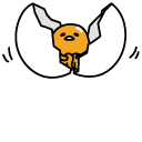 Gudetama Hiding in a Broken Eggshell