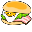 Gudetama in a Lettuce Wrap and a Burger