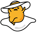 Gudetama in Beach Hat