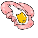 Gudetama on Ham Slices and Pizza