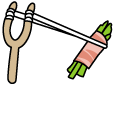 Gudetama with a Slingshot