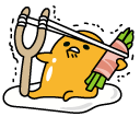 Gudetama with a Slingshot