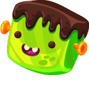 Halloween Candy Eyeball and Jelly Frankenstein