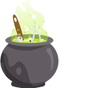 Halloween Cauldron and Witch's Hat