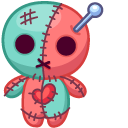 Halloween Voodoo Doll and Needle