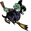Halloween Witch on Broomstick