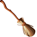Witch Broom and Hat