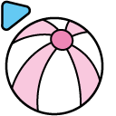 Hello Kitty and a Pink Beach Ball