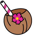 Hello Kitty and Coconut Cocktail
