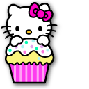 Hello Kitty and Cupcake