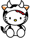 Hello Kitty Cow and Ice Cream