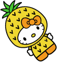 Hello Kitty in Pineapple and Watermelon Costumes