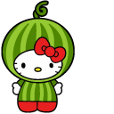 Hello Kitty in Pineapple and Watermelon Costumes