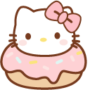Hello Kitty Peach Milk and Donut