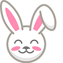 Colorful Easter Egg and Bunny