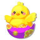 Easter Egg and Hatched Chick