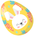 Easter Painted Eggs with Bunny