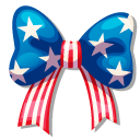Independence Day Patriotic Bow and Balloons