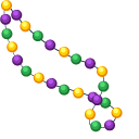 Mardi Gras Beads and Crown